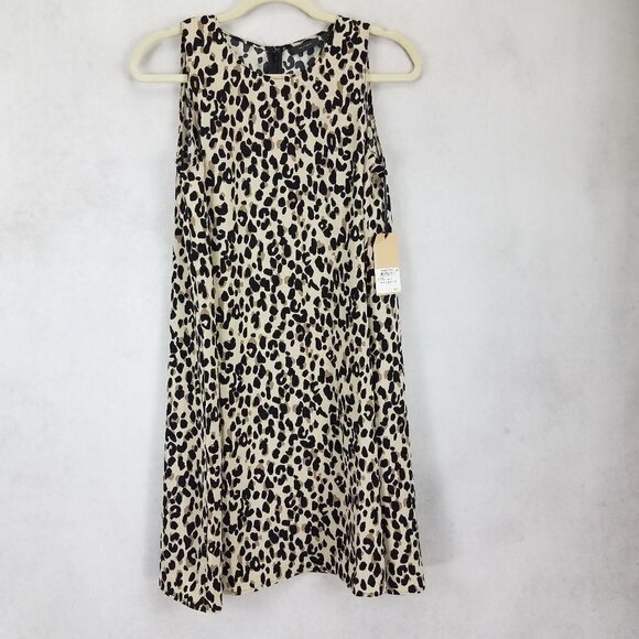 NEW Halogen Nordstom Size S Sleeveless Tank Dress Lightweight in Animal Print - Picture 1 of 9